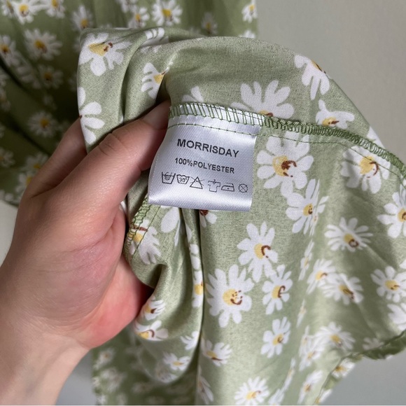 🆕 One Shoulder Daisy Green Midi Dress - Picture 10 of 10